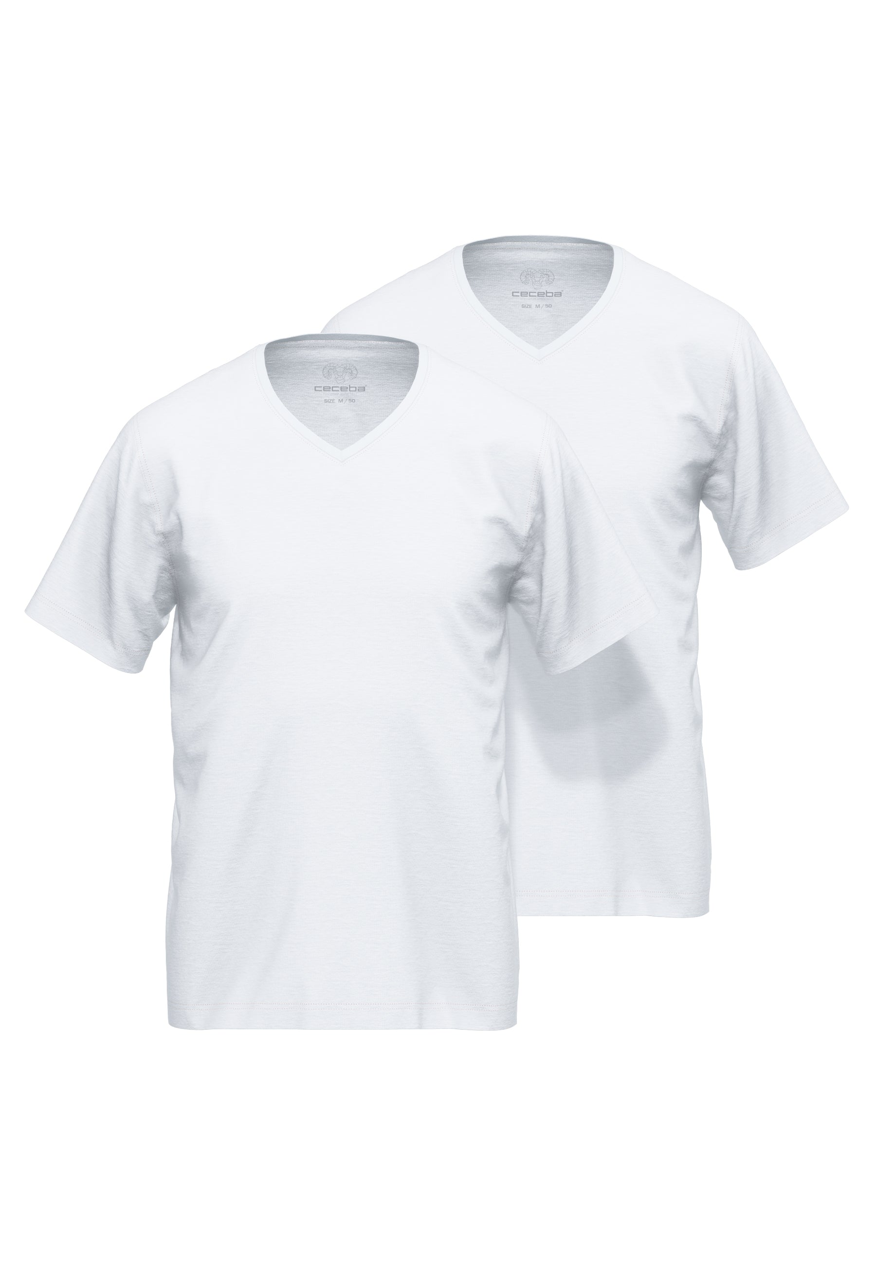 ceceba-herren-shirt-wei-uni-2er-pack-feinripp-unterhemd image 1