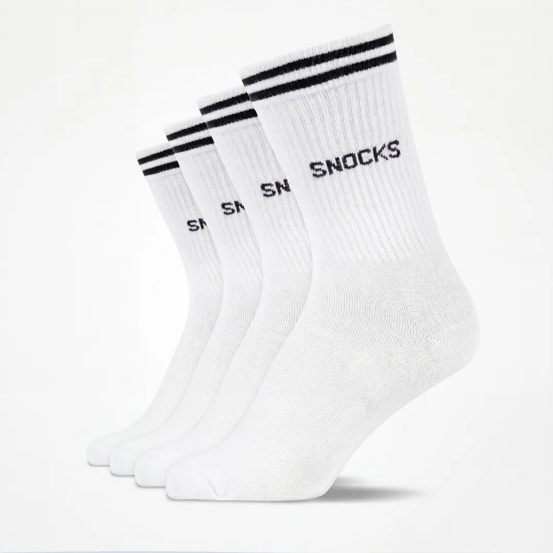 snocks-hohe-sportsocken-mit-streifen-kinder-wei-retro-tennissocken image 1