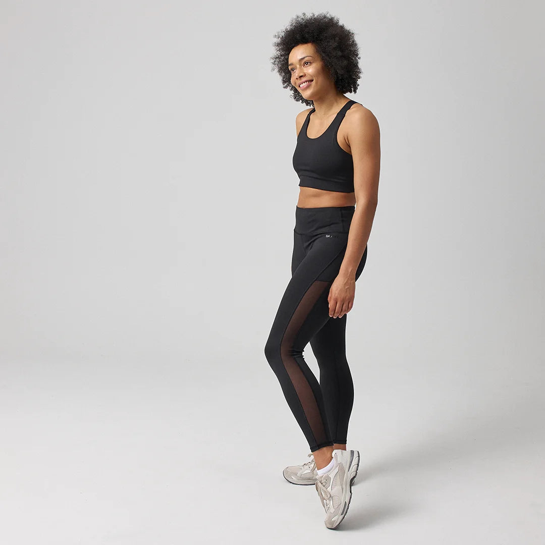 snocks-high-waist-leggings-mesh-schwarz-f-r-damen image 7