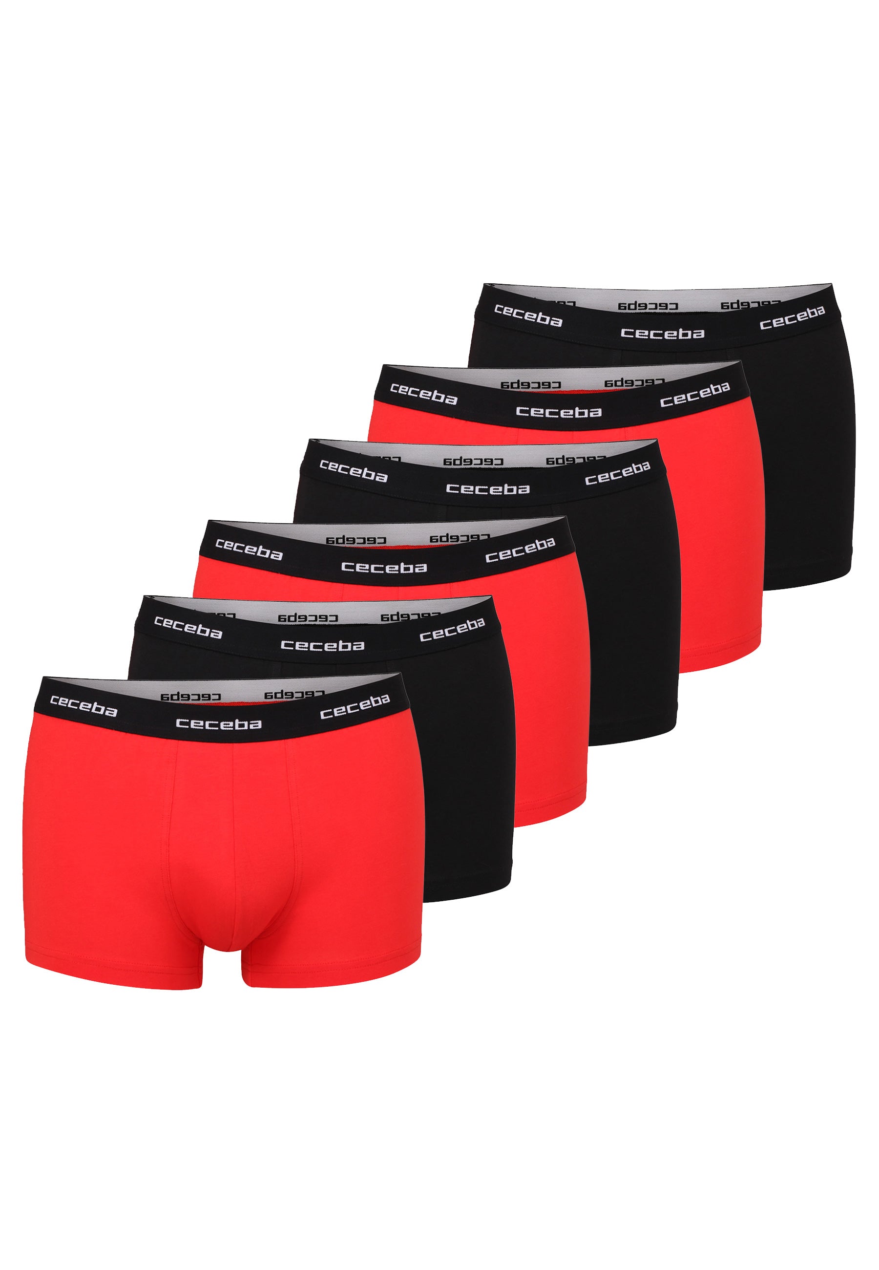 ceceba-herren-pants-rot-uni-6er-pack-single-jersey-unterhosen image 1