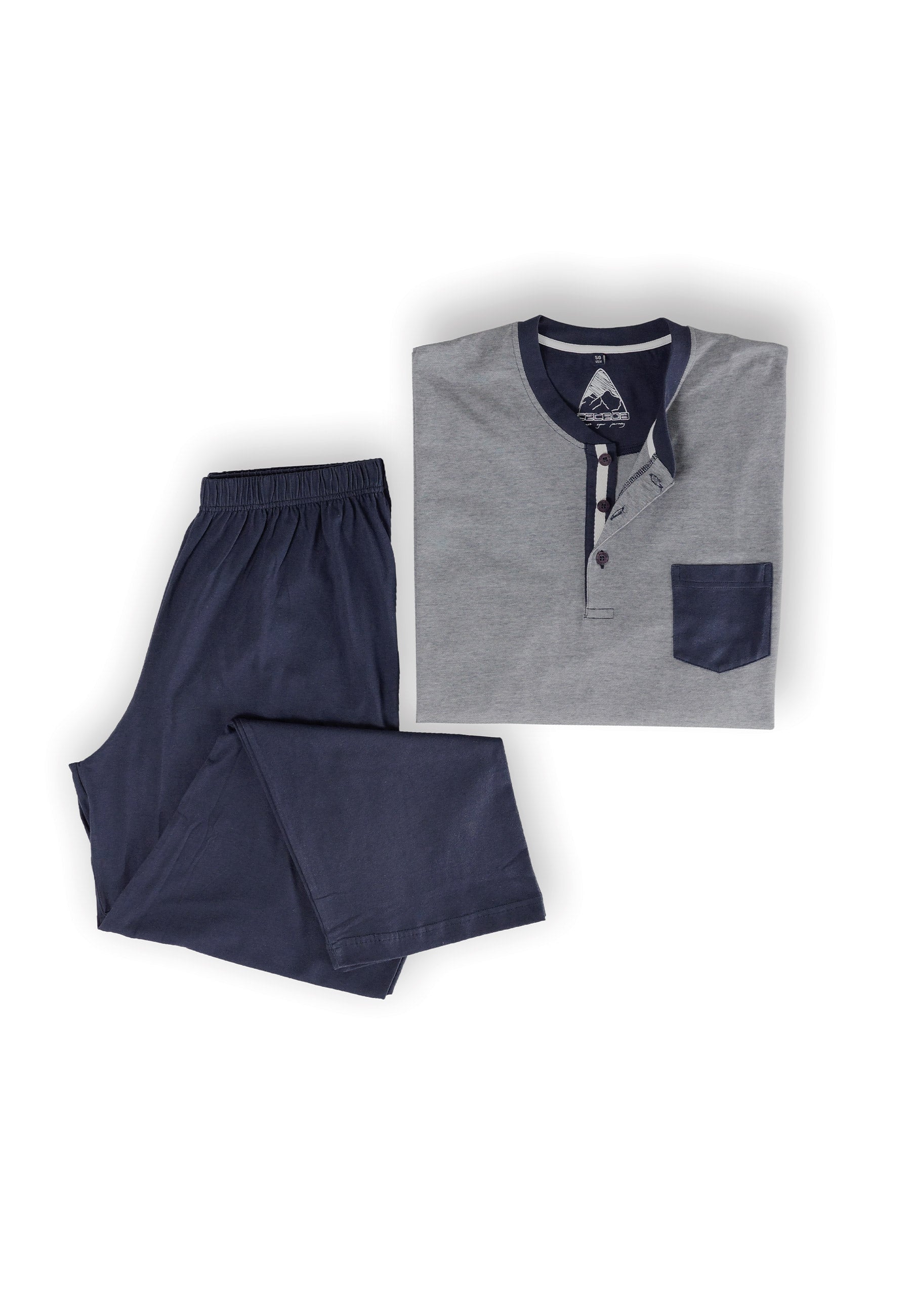 ceceba-herren-pyjama-blau-quergestreift-aus-baumwolle image 5