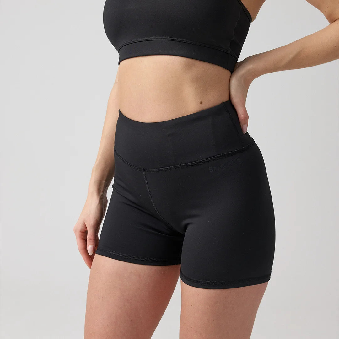 snocks-sport-hot-pants-schwarz-damen-high-waist-shorts image 6