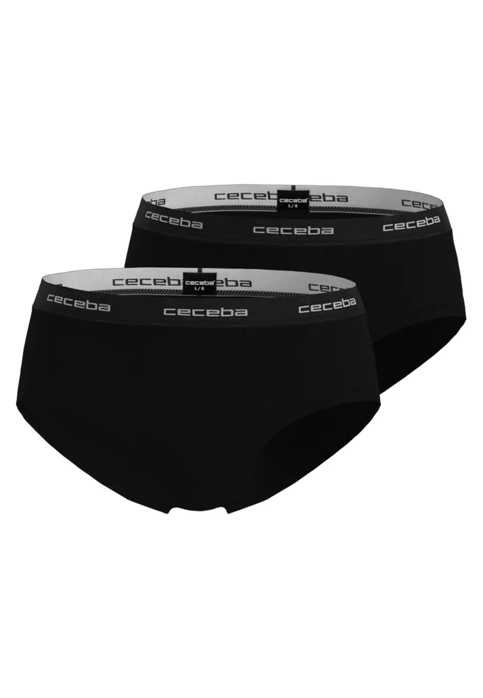 ceceba-herren-slip-schwarz-uni-2er-pack-baumwoll-slip-klassisch image 1
