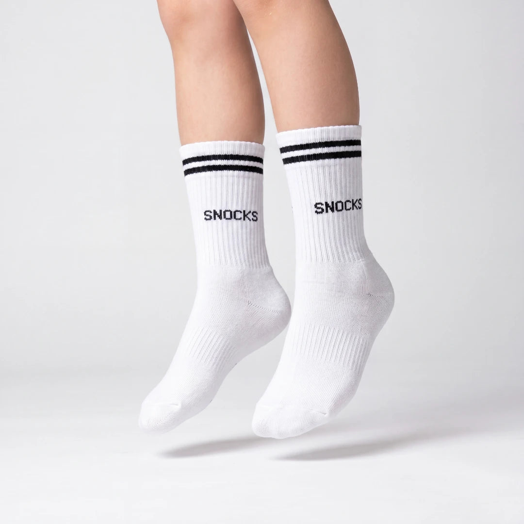 snocks-hohe-sportsocken-mit-streifen-kinder-wei-retro-tennissocken image 7
