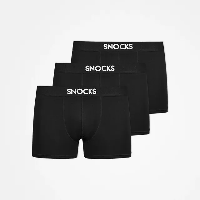 snocks-premium-boxershorts-aus-bambus-schwarz-herren image 1