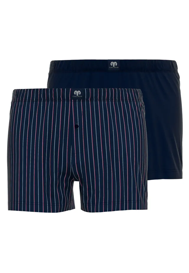 ceceba-herren-boxershort-blau-bedruckt-2er-pack image 1