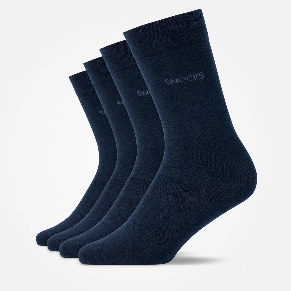 snocks-business-socken-lang-blau image 1
