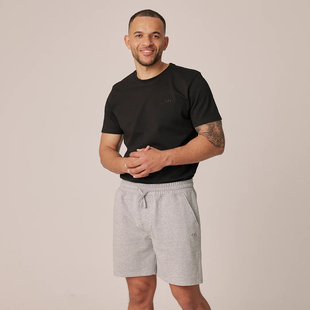 snocks-sweatshorts-herren-hellgrau-aus-bio-baumwolle image 2