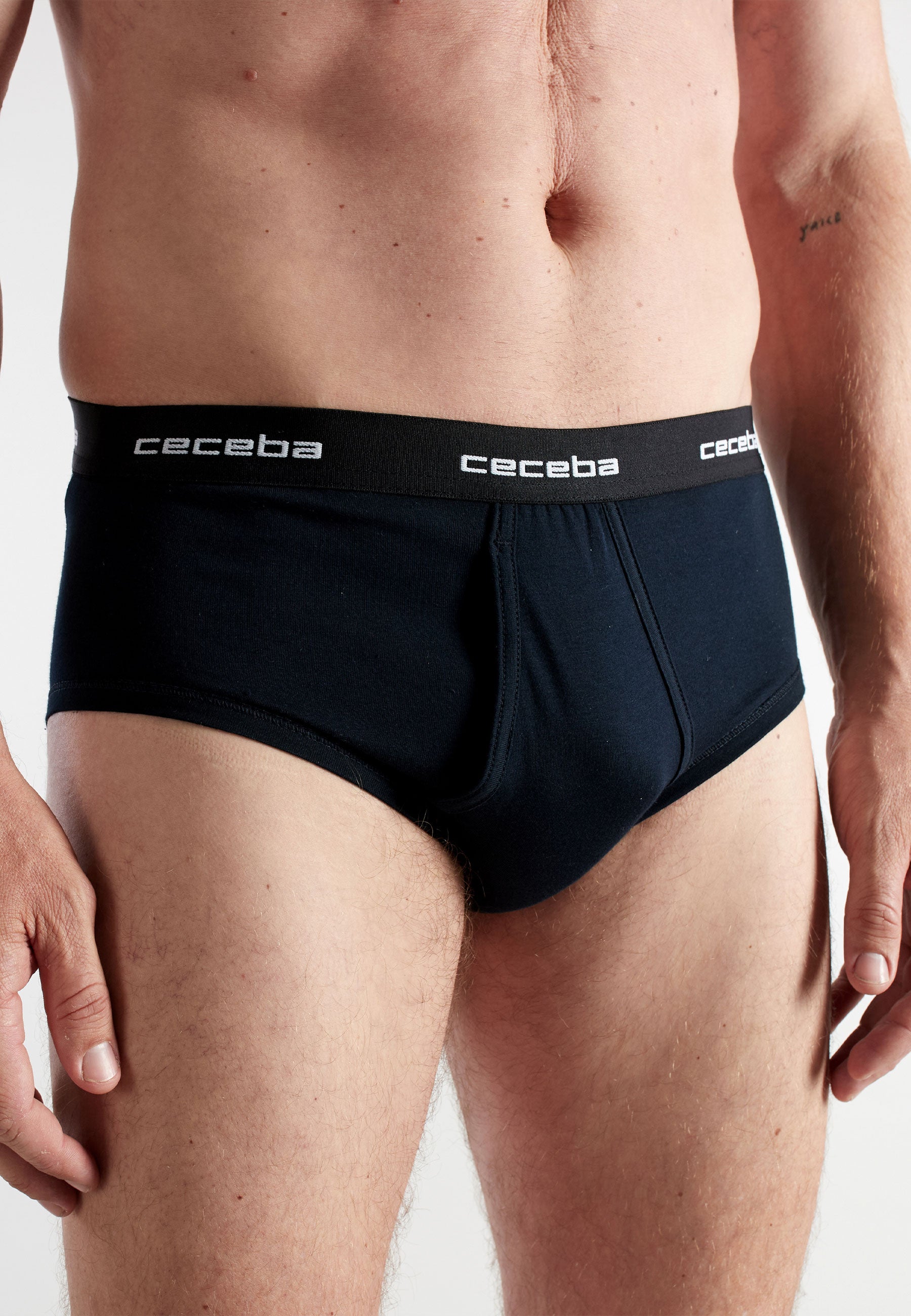 ceceba-herren-slip-schwarz-uni-2er-pack-baumwoll-slip-klassisch image 4