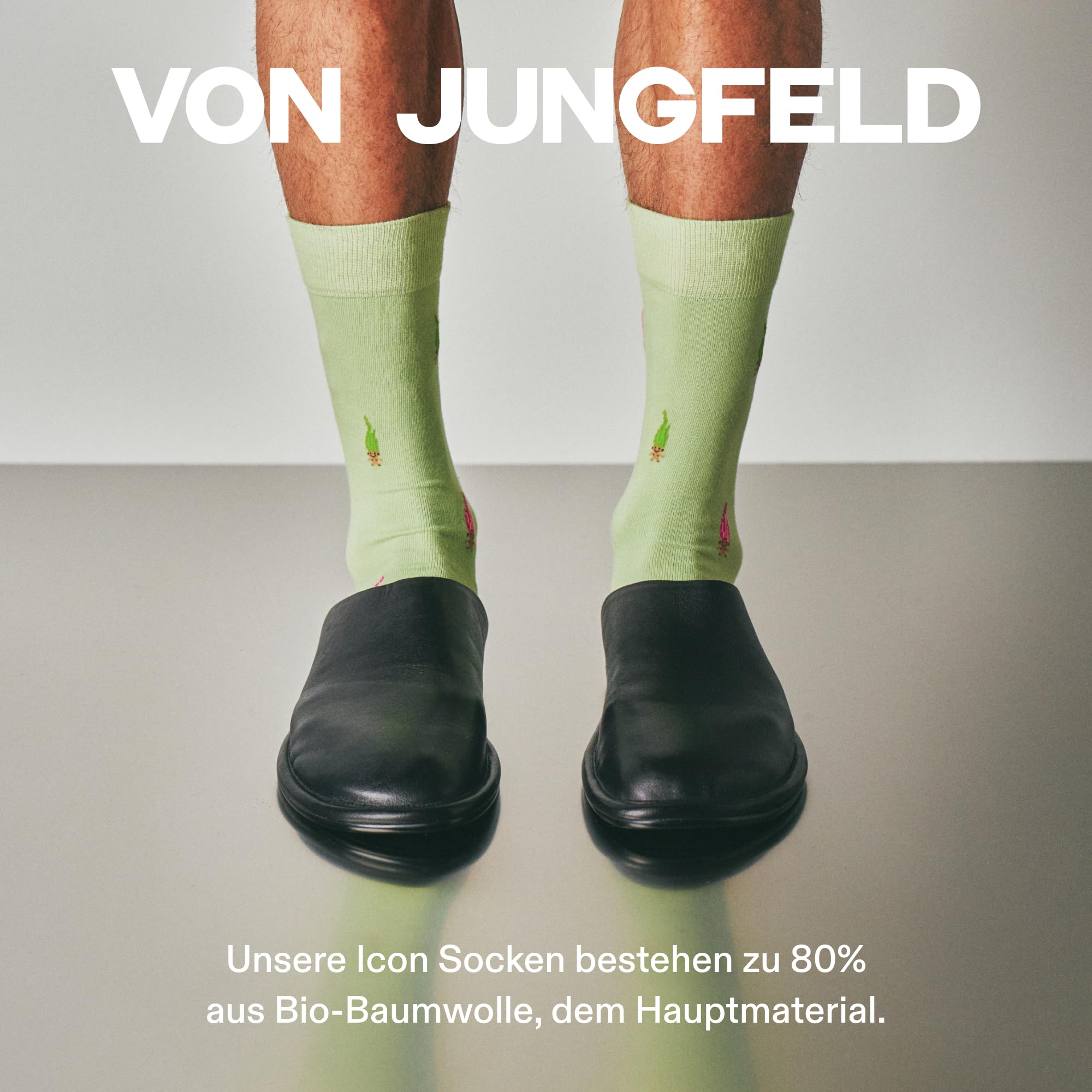 von-jungfeld-bio-baumwoll-socken-lange-gemusterte-businesssocken-1-paar-gr-36-46 image 3