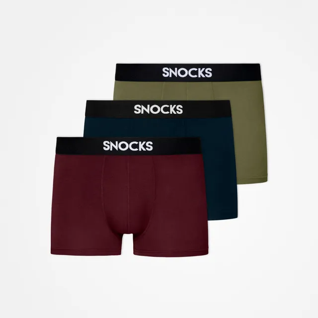 snocks-premium-boxershorts-herren-mix-rot-olive-blau-modal image 1
