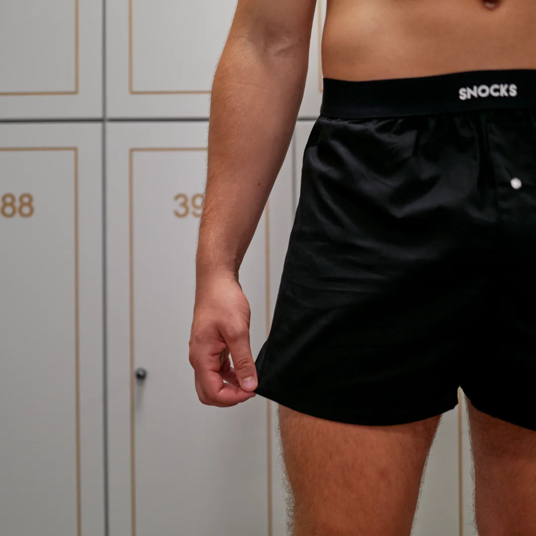 snocks-american-boxershorts-mit-gummibund-schwarz-weite-boxershorts-herren image 6