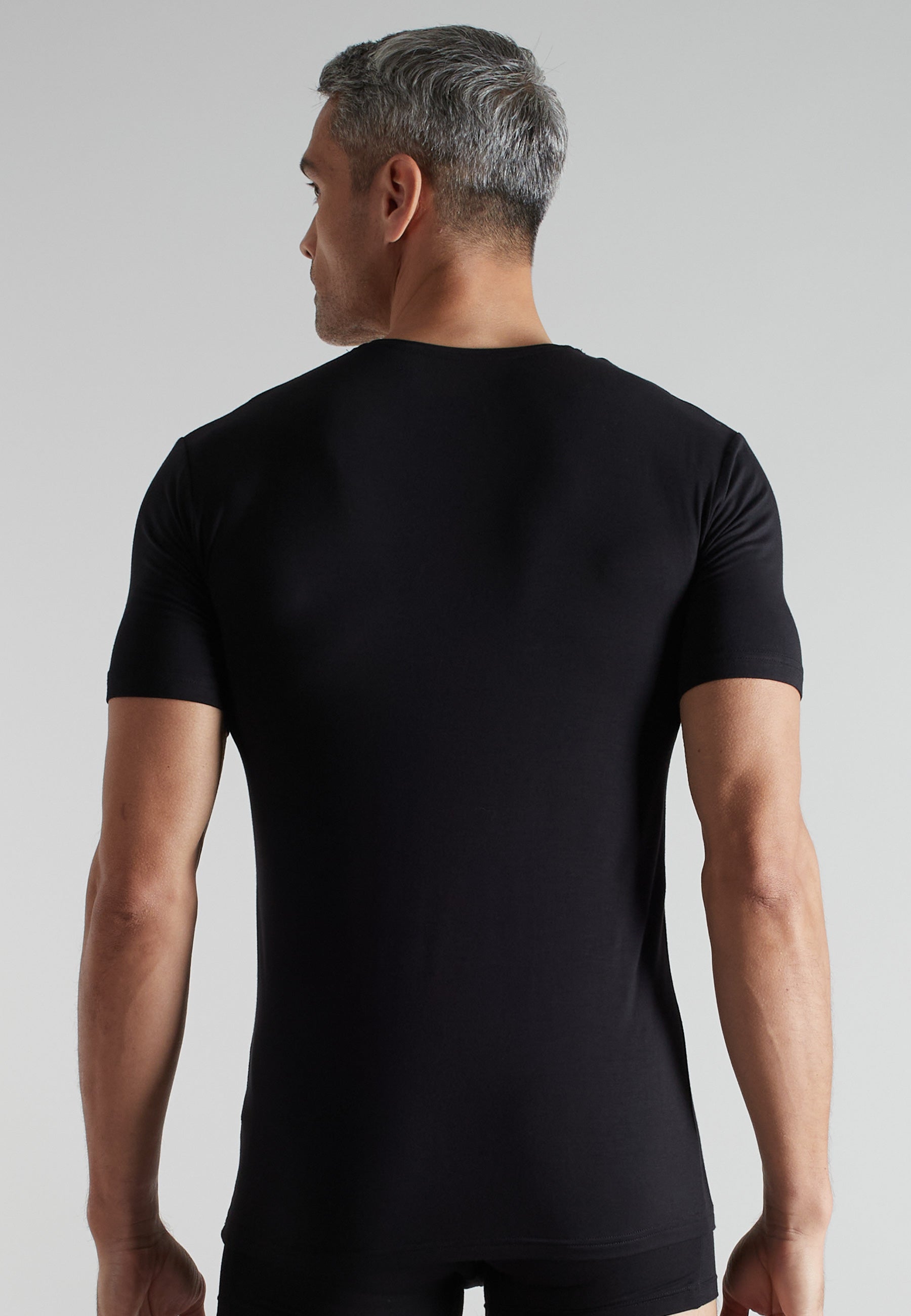 ceceba-herren-shirt-schwarz-uni-rundhals image 3