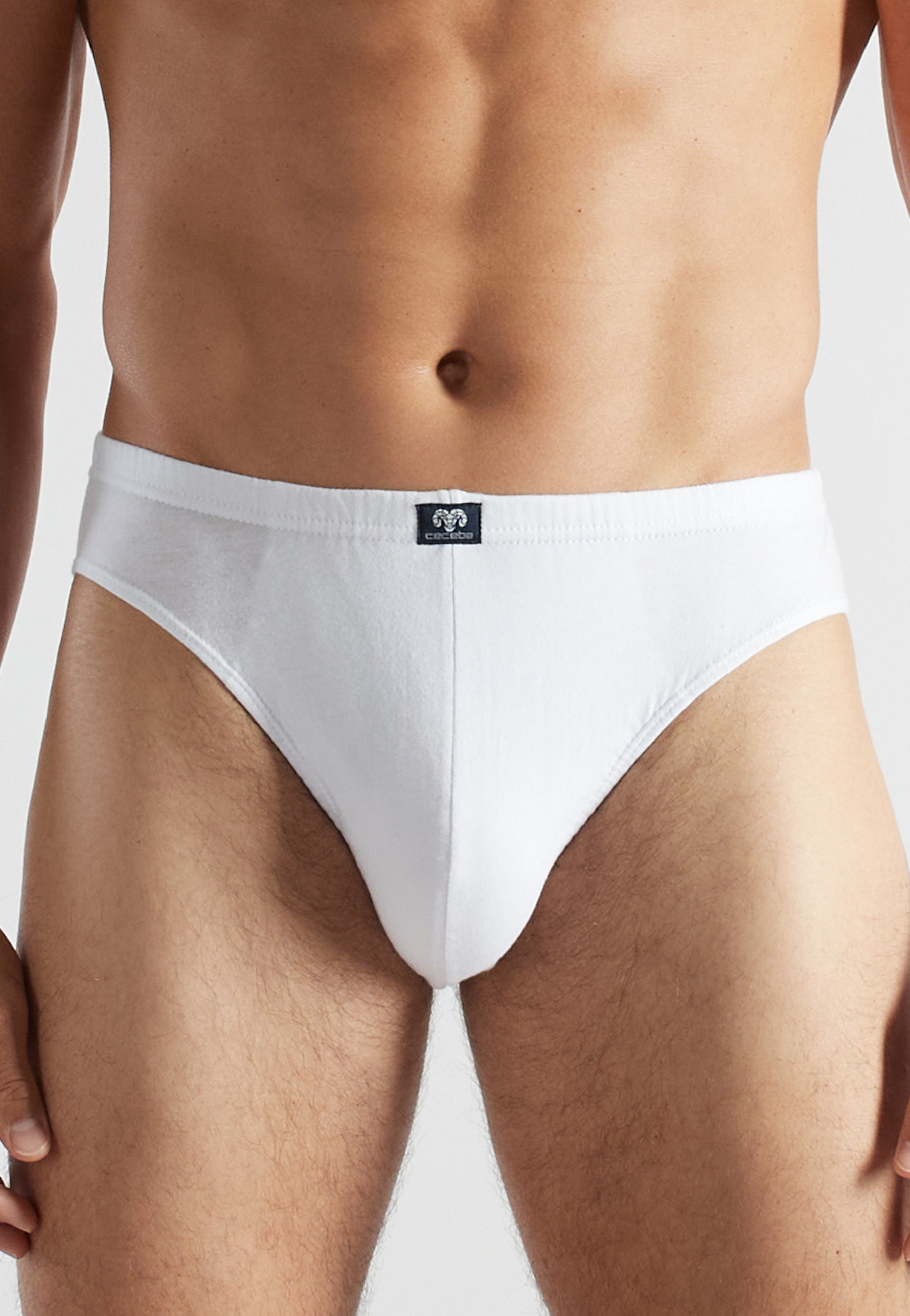 ceceba-herren-slip-wei-uni-im-5er-pack-feinripp-unterhose-aus-100-baumwolle image 4