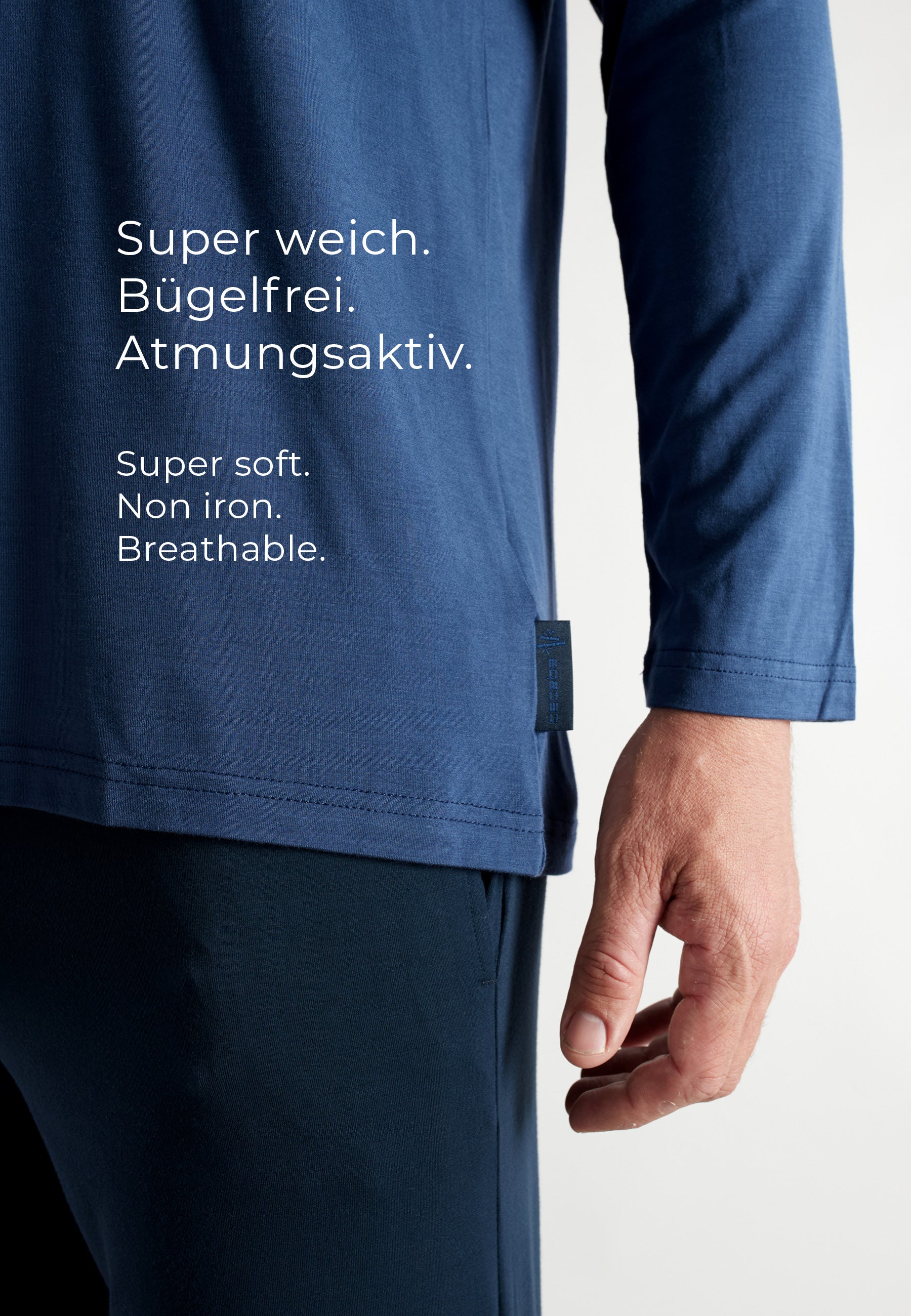 ceceba-herren-pyjama-blau-uni-bamboo-single-jersey-schlafanzug image 4