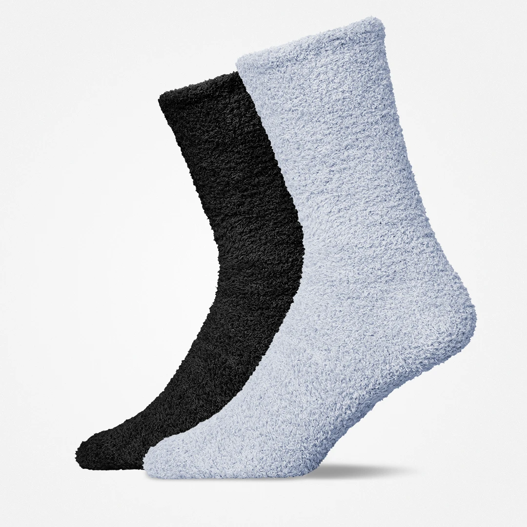 snocks-kuschelsocken-mix-schwarz-blaugrau-lange-socken image 1