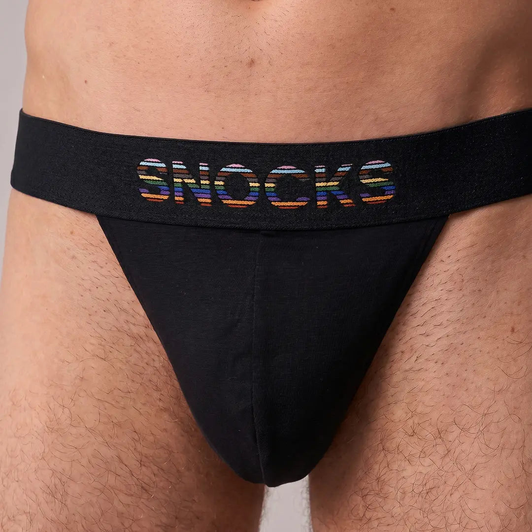 snocks-m-nner-tanga-pride-schwarz-bio-baumwolle-slip image 4