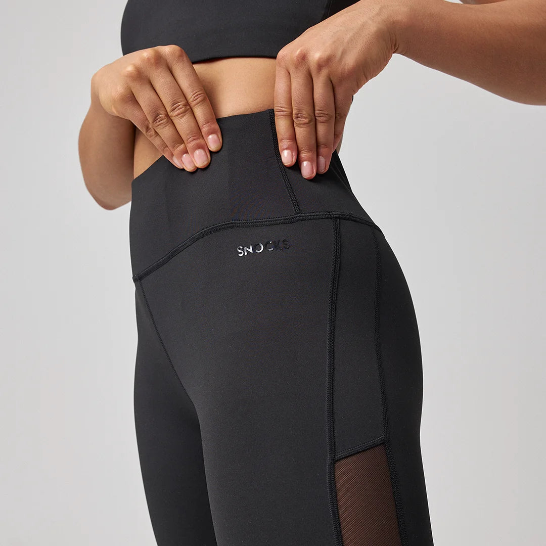 snocks-high-waist-leggings-mesh-schwarz-f-r-damen image 6