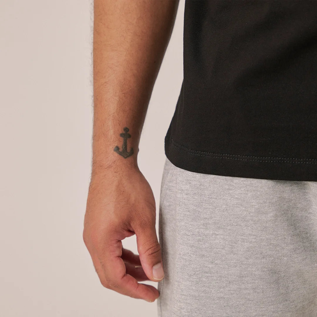 snocks-basic-t-shirt-herren-wei image 3