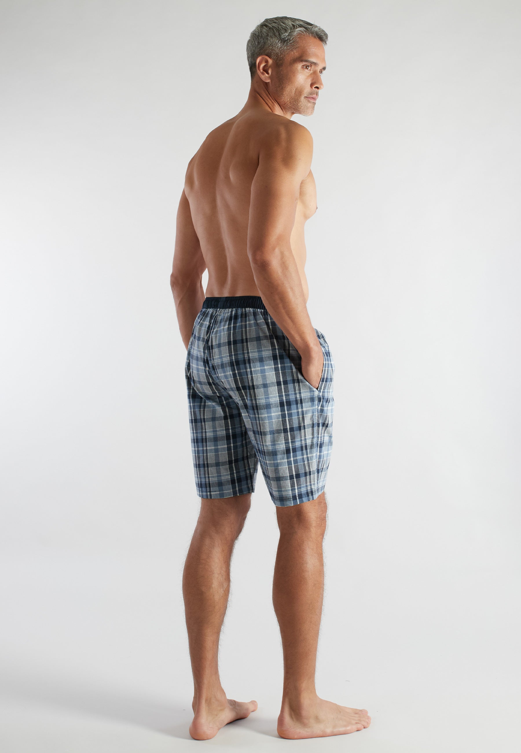 ceceba-herren-bermuda-blau-kariert-shorts-mit-kordelzug image 3