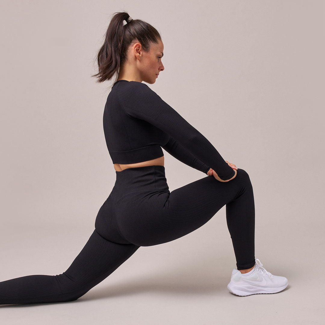 snocks-gerippte-leggings-schwarz-seamless-sportleggings-damen image 5