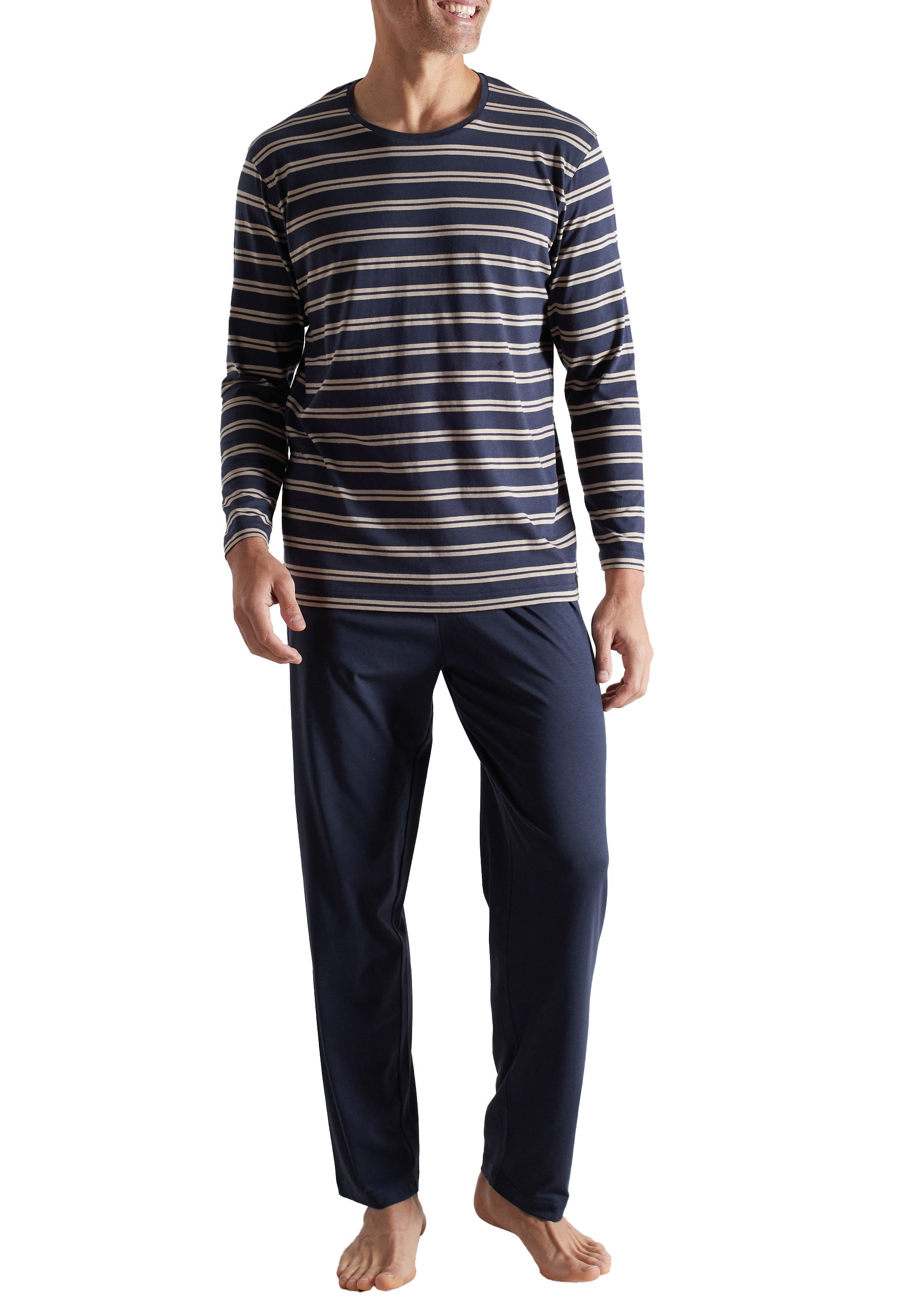 ceceba-herren-pyjama-blau-quergestreift-2 image 1