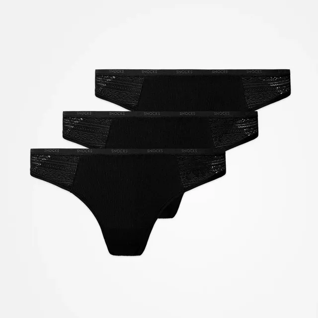 snocks-tangas-mit-spitze-logo-love-tanga-schwarz image 1