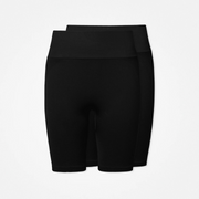 snocks-booty-scrunch-shorts-damen-radlerhose-schwarz image 2