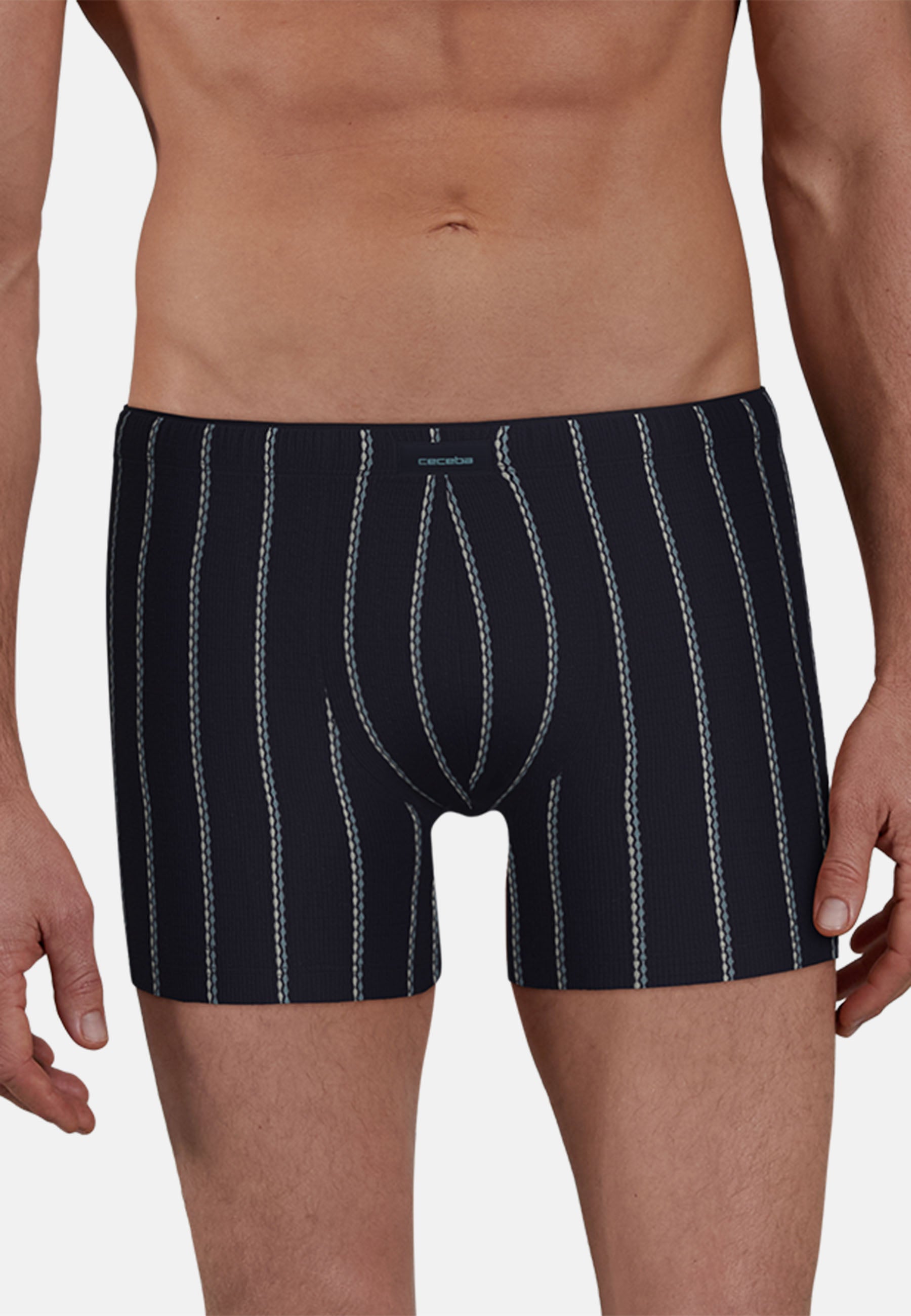 ceceba-herren-long-pants-blau-l-ngsgestreift-2er-pack-lange-unterhose image 3