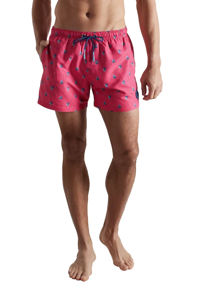 ceceba-herren-badeshorts-rot-bedruckt image 1