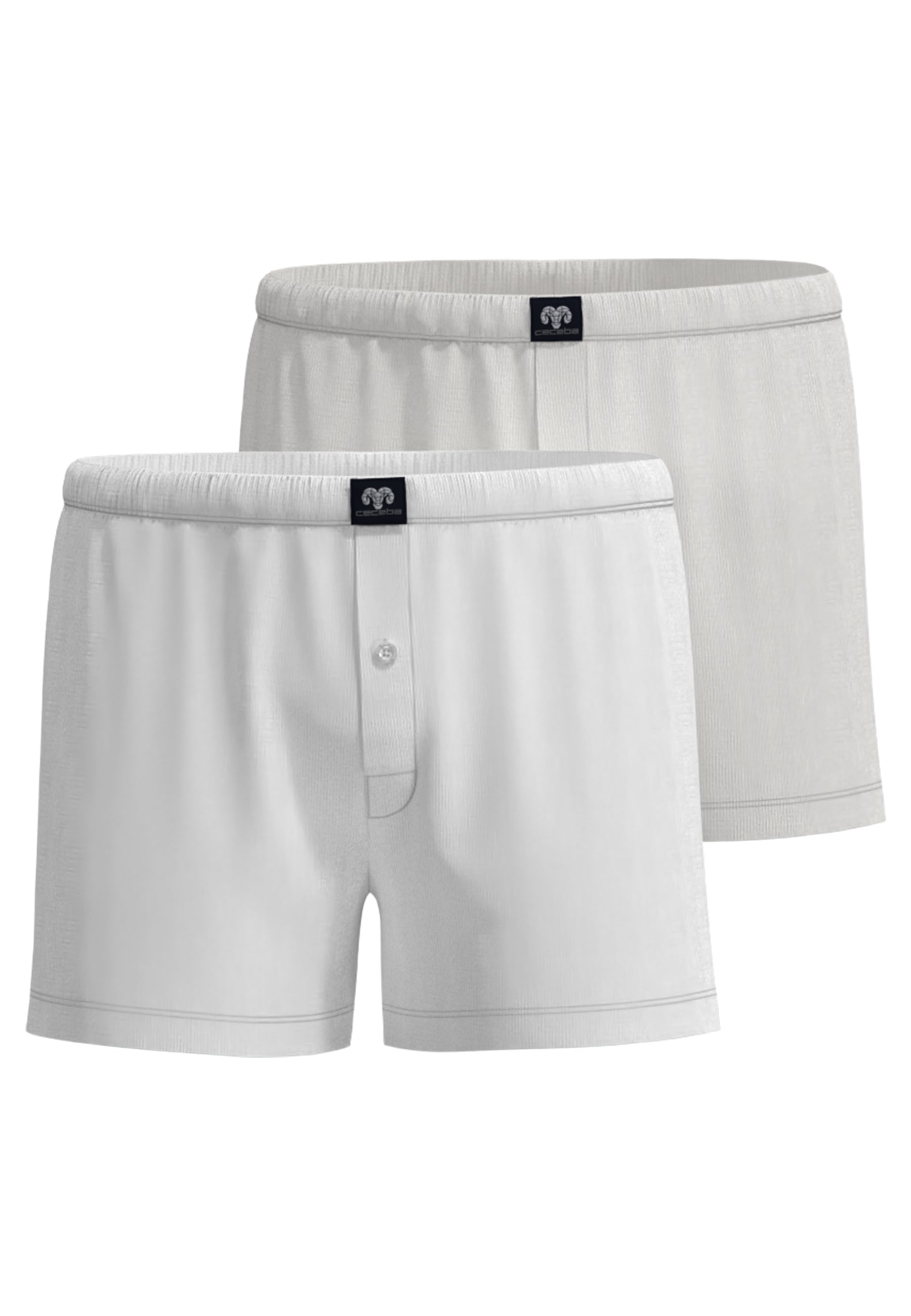 ceceba-herren-boxershort-wei-uni-2er-pack image 1