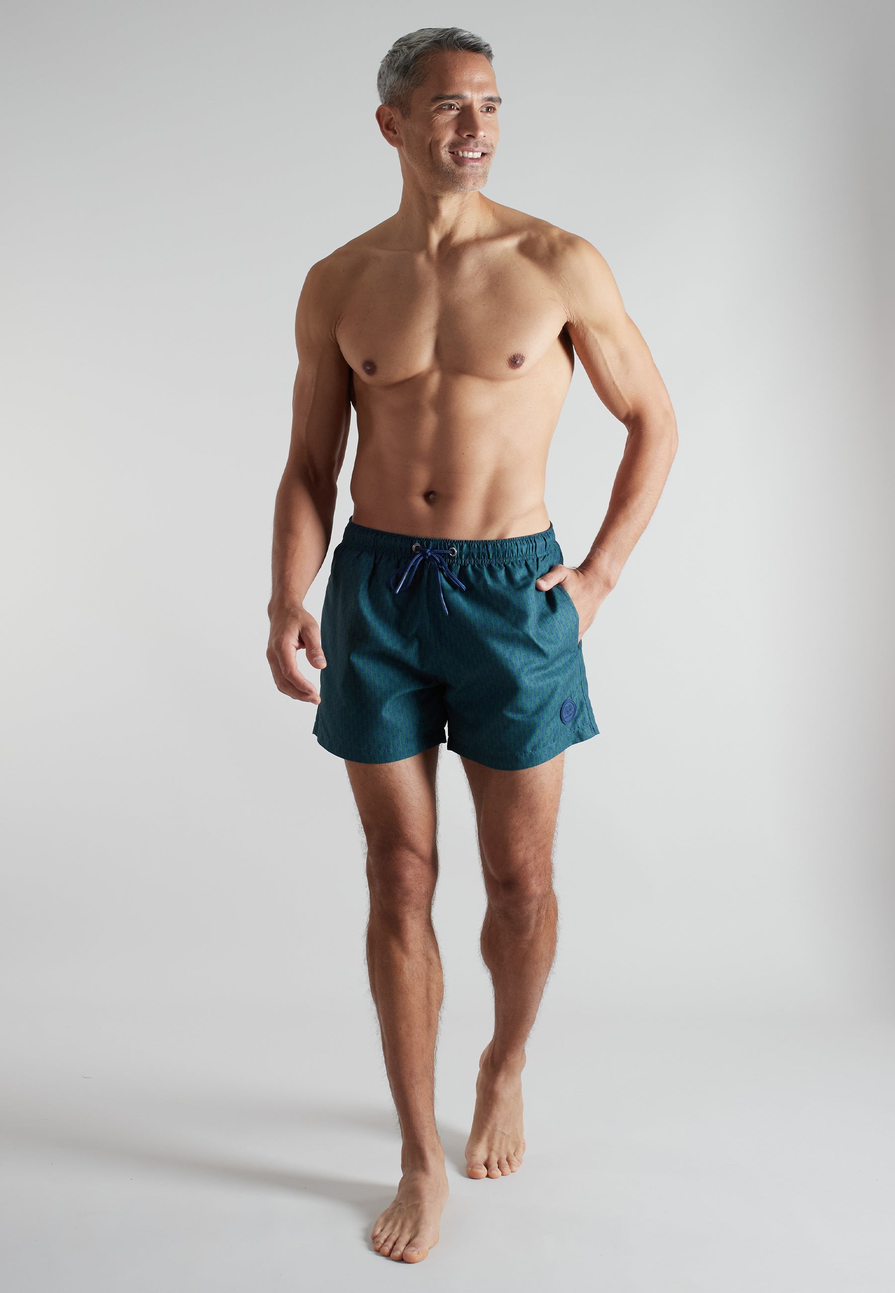 ceceba-herren-badeshorts-gr-n-bedruckt-kurze-schwimmshorts image 2