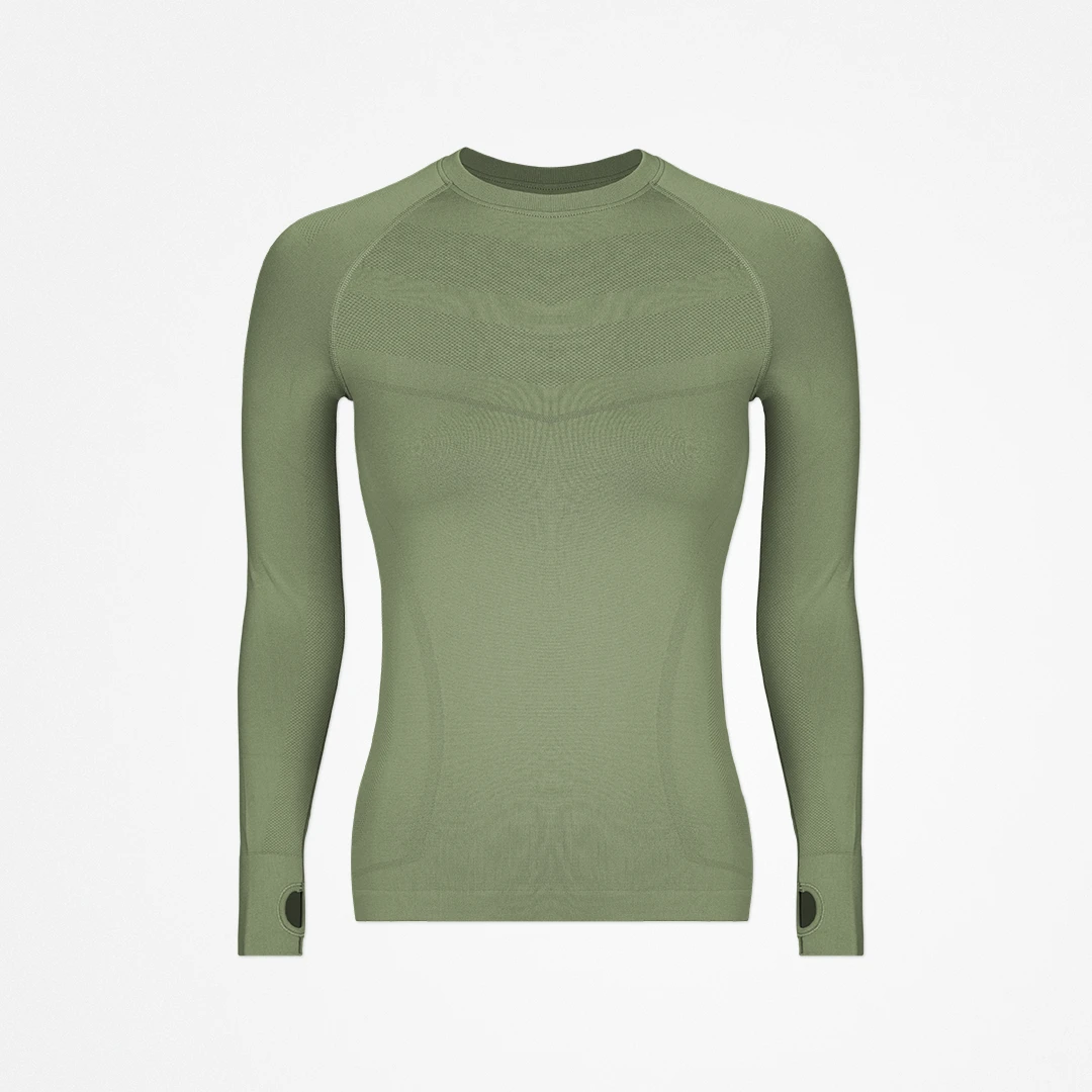 snocks-sportshirt-langarm-damen-seamless-pastellgr-n image 1