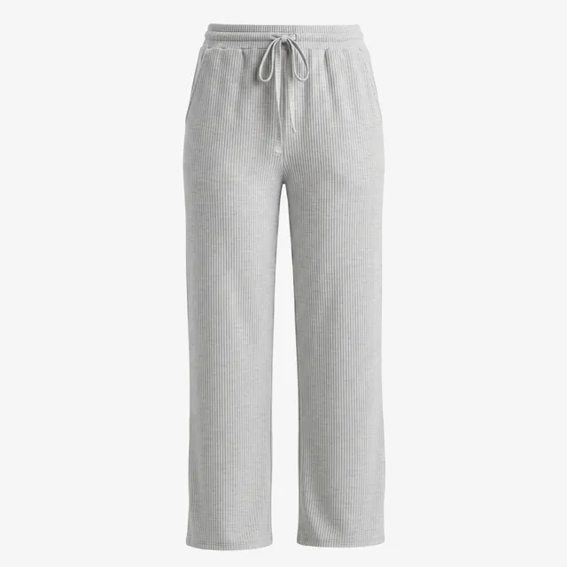 snocks-loungehose-damen-rippstruktur-hellgrau-meliert image 1