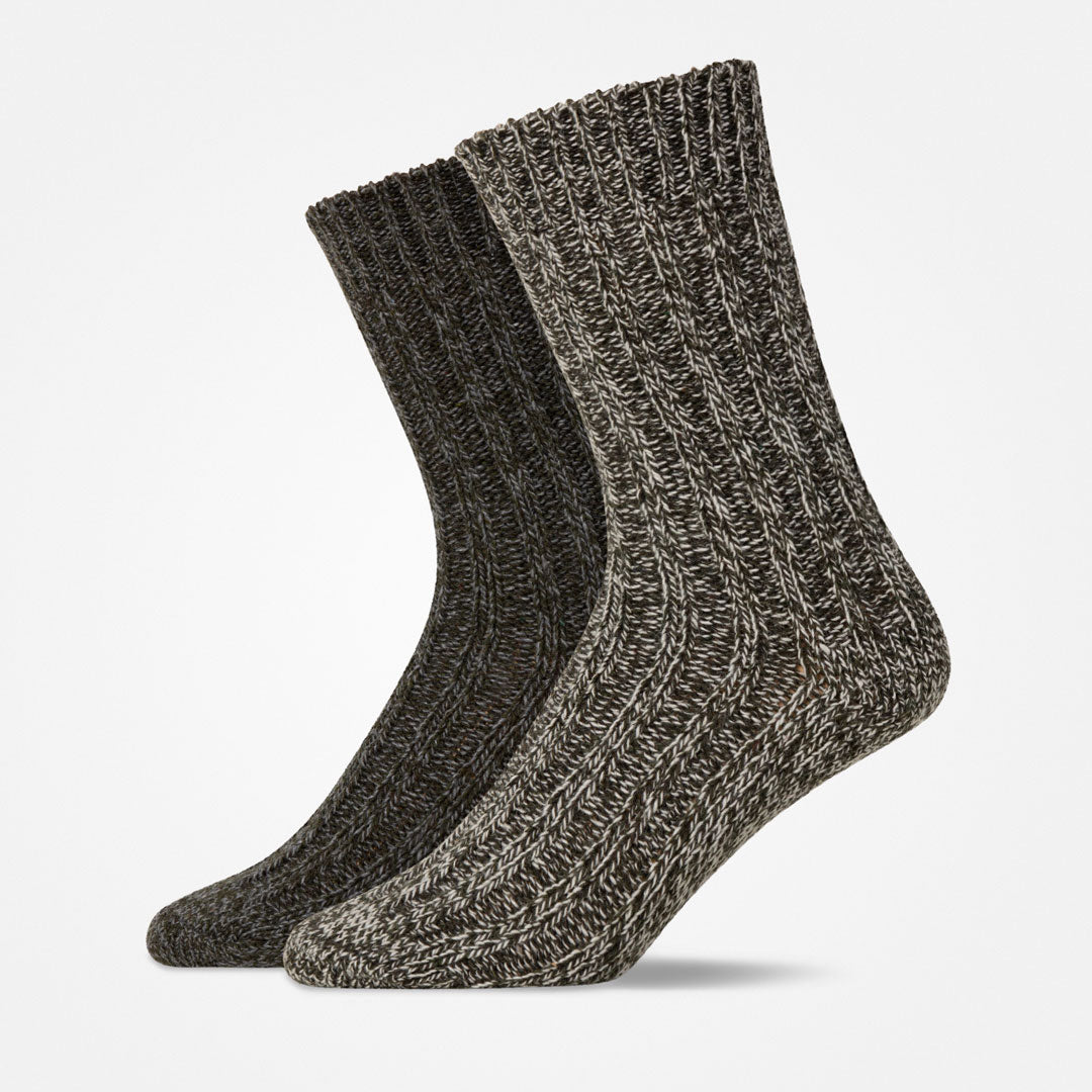snocks-norweger-socken-mix-olive-lange-wollsocken image 1