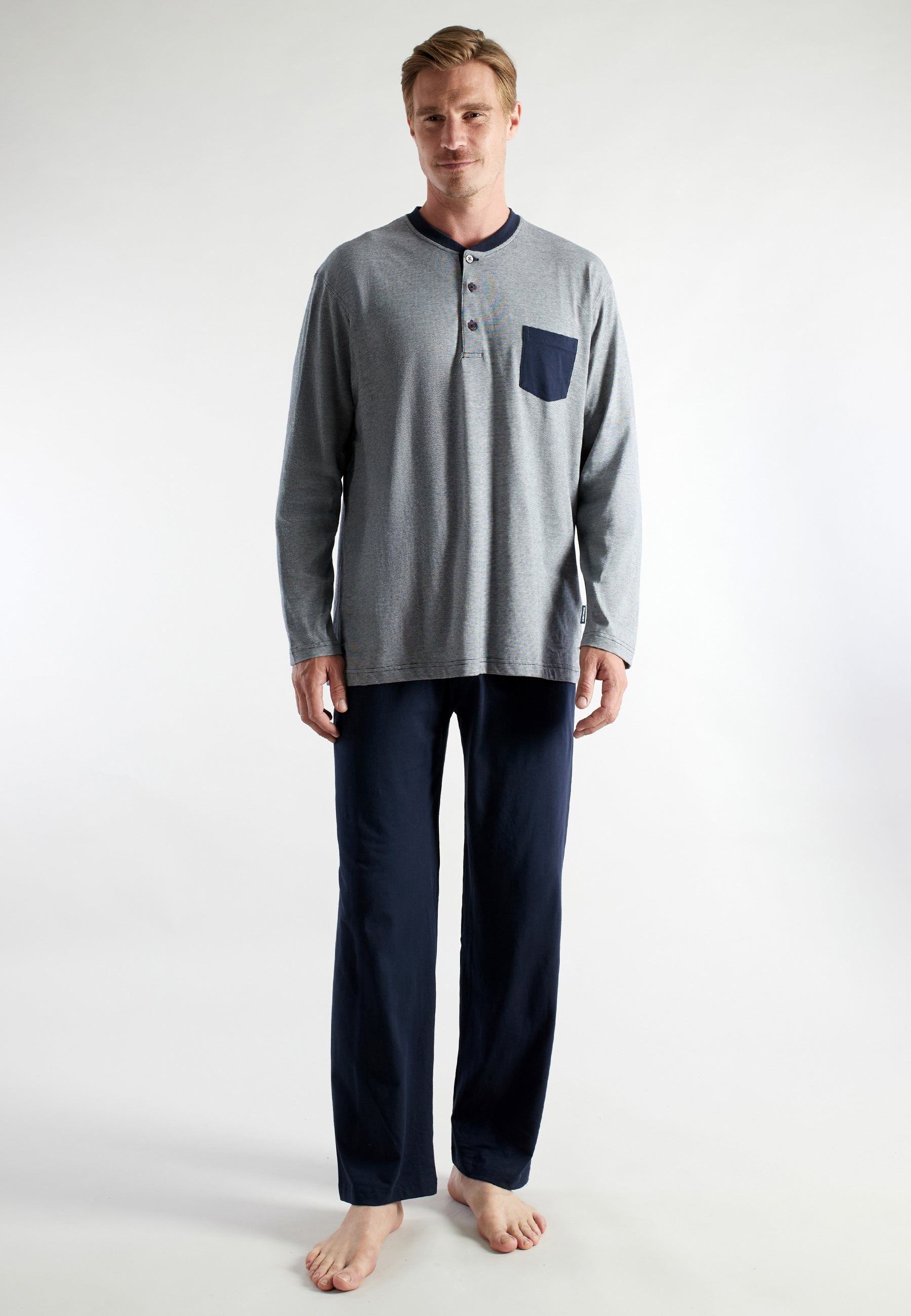 ceceba-herren-pyjama-blau-quergestreift-aus-baumwolle image 2