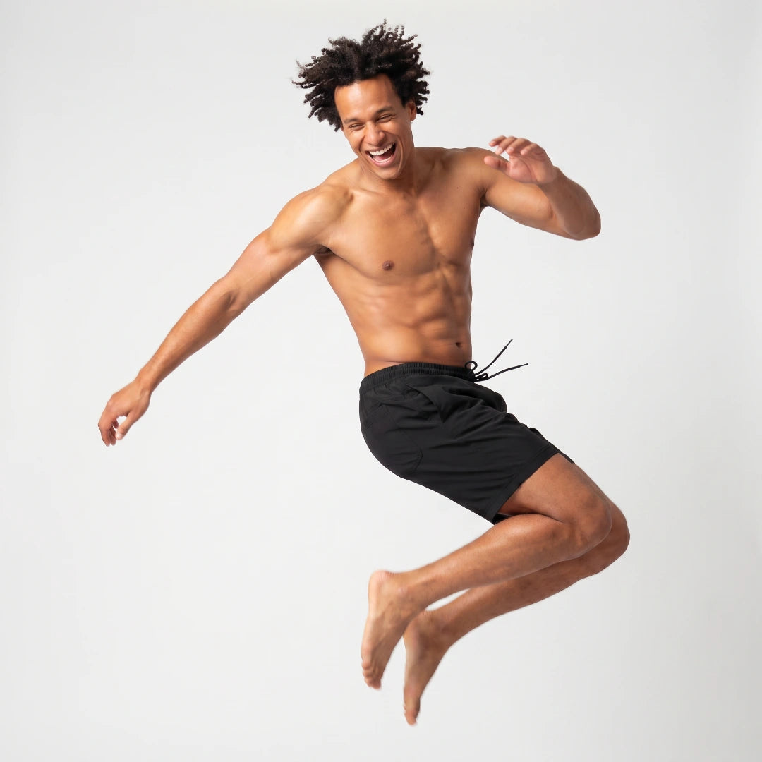 snocks-badehose-herren-hibiscus-schwarz image 4