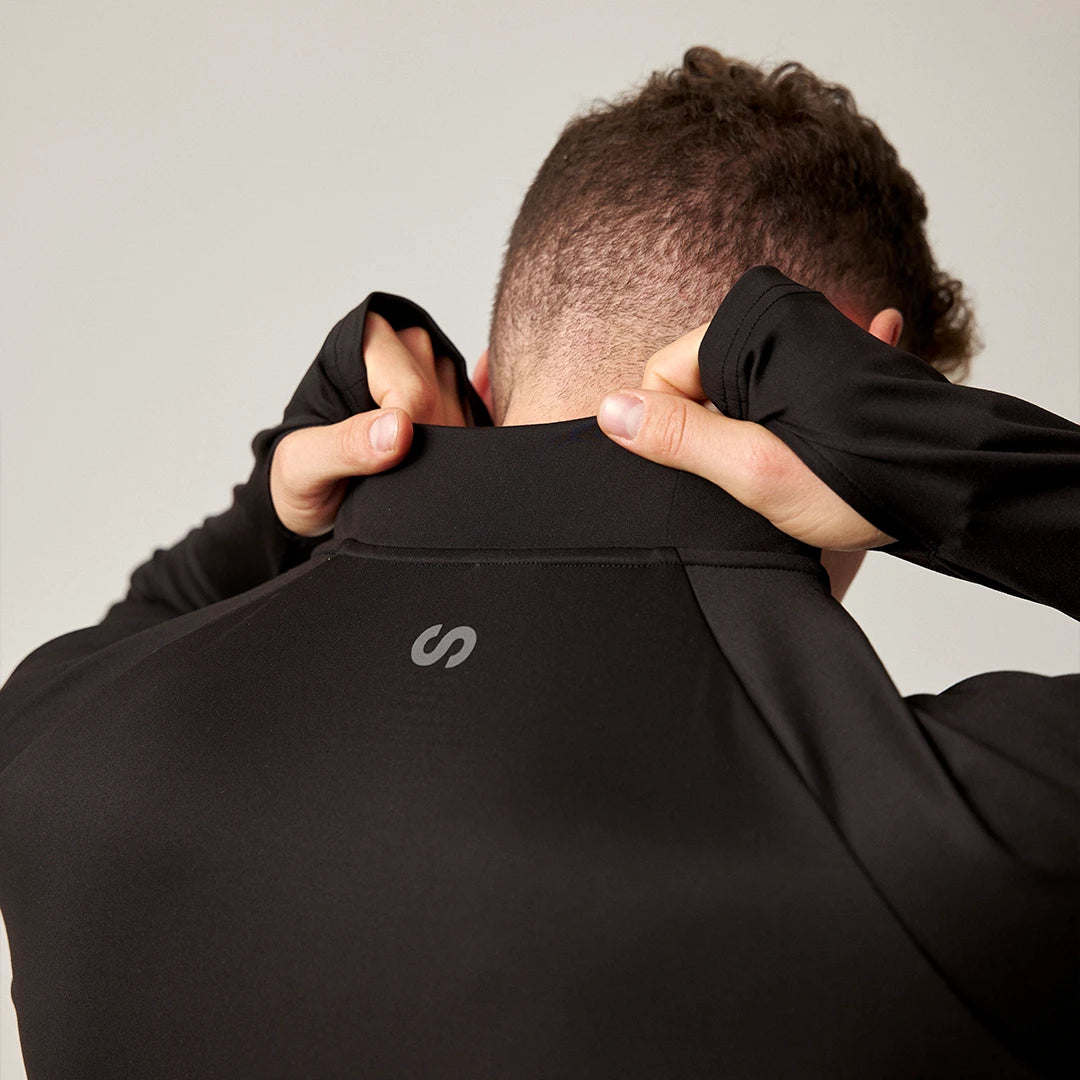 snocks-1-2-zip-sportshirt-langarm-herren-schwarz image 6