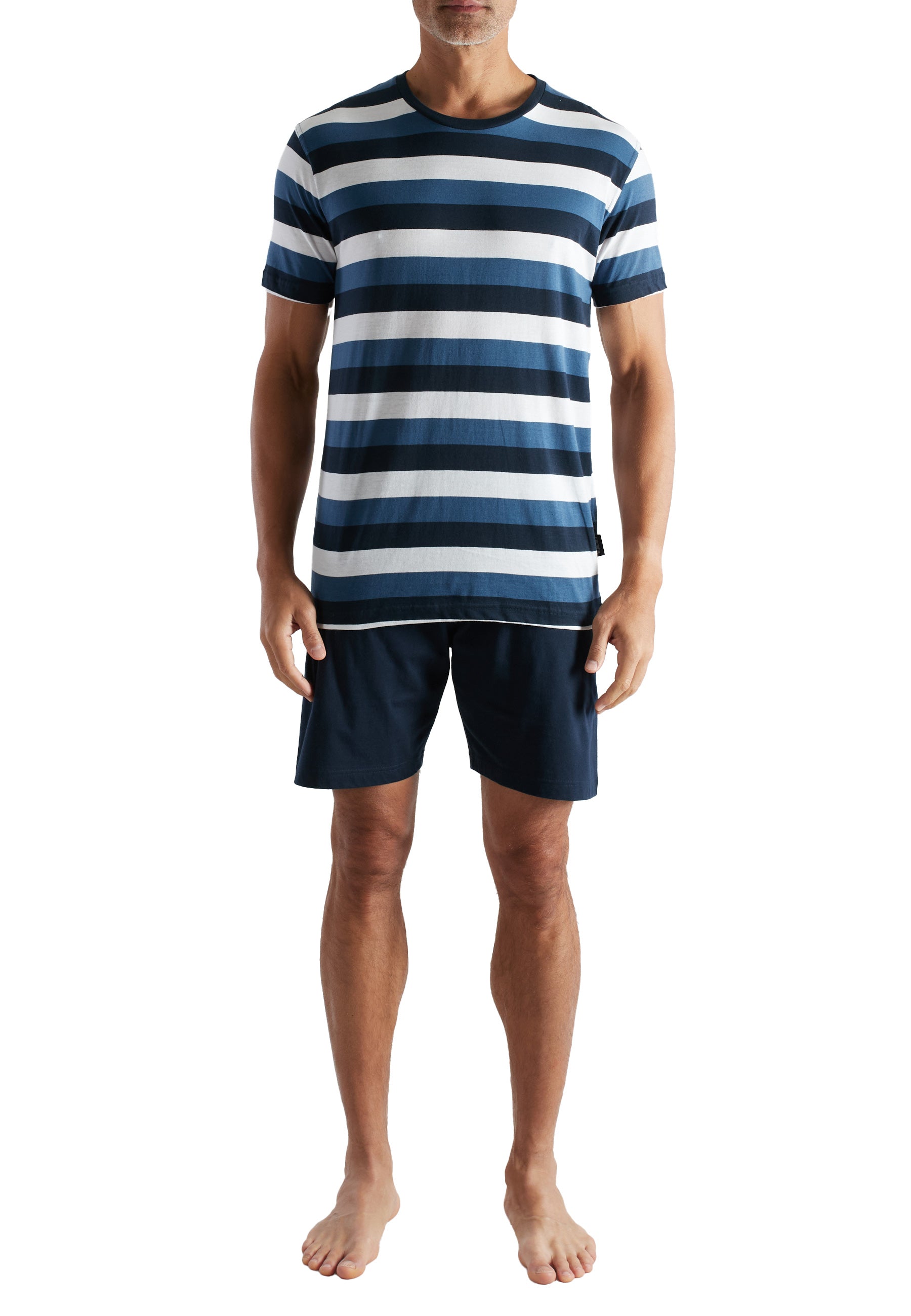 ceceba-herren-shorty-blau-quergestreift image 1