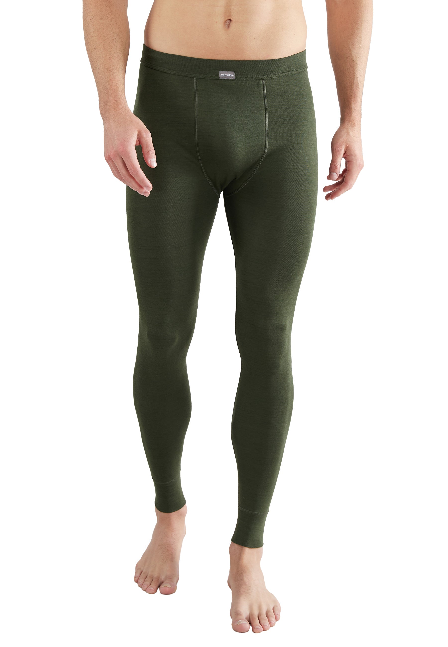 ceceba-herren-lange-unterhose-gr-n-uni-active-rib-thermo image 1