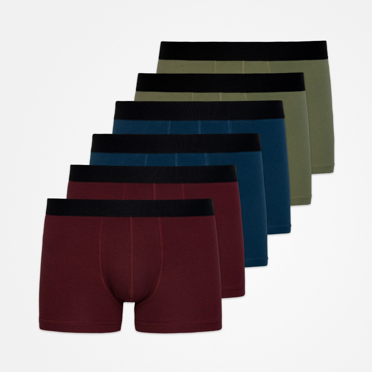 snocks-boxershorts-ohne-logo-mix-rot-olive-blau-herren image 1