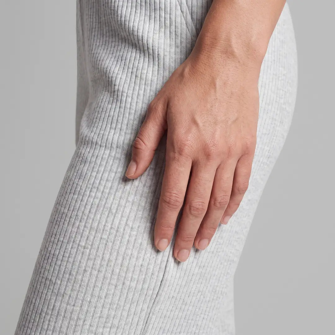 snocks-loungehose-damen-rippstruktur-hellgrau-meliert image 3