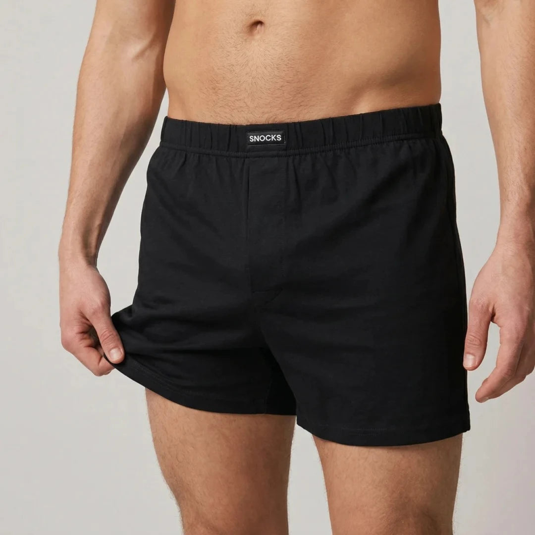 snocks-american-boxershorts-jersey-mix-dunkelblau-blau-hellgrau image 4