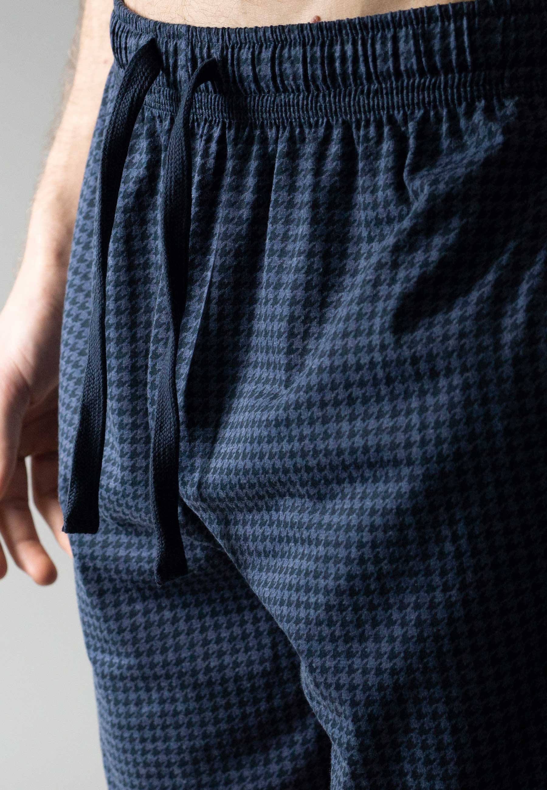 ceceba-herren-lange-hose-blau-bedruckt-karo-aus-baumwolle image 4