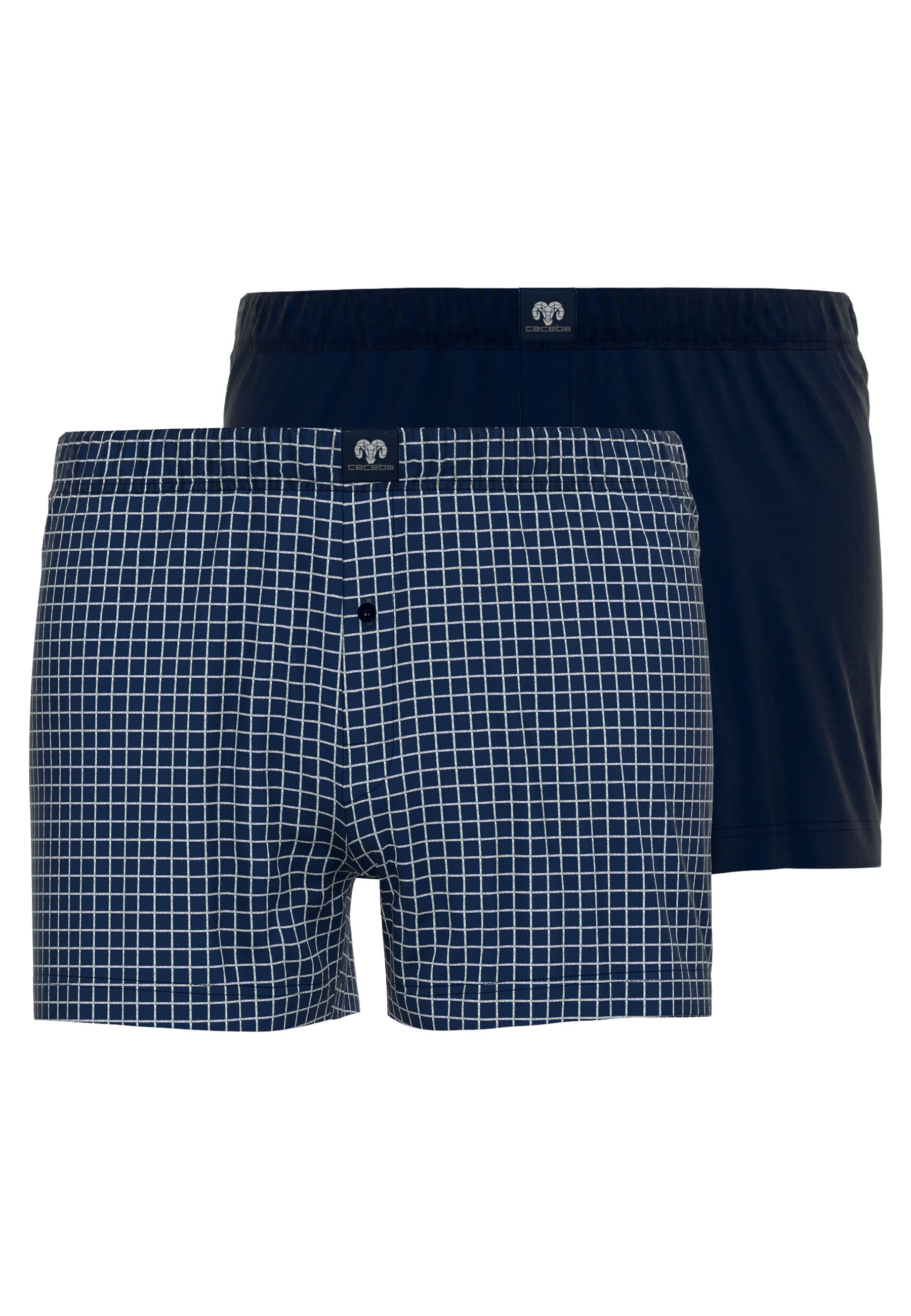 ceceba-herren-boxershort-blau-bedruckt-2er-pack-aus-baumwolle image 1