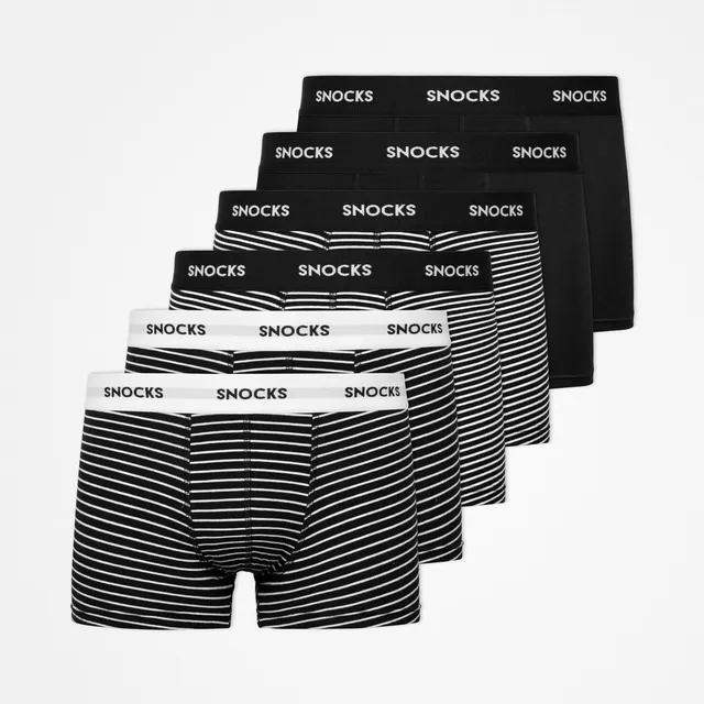 snocks-boxershorts-mit-streifen-schwarze-streifen-f-r-herren image 1