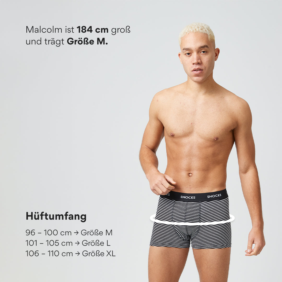 snocks-boxershorts-mit-streifen-rote-streifen-herren image 6