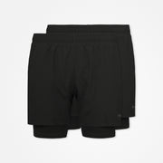snocks-2-in-1-trainingsshorts-herren-schwarz image 2