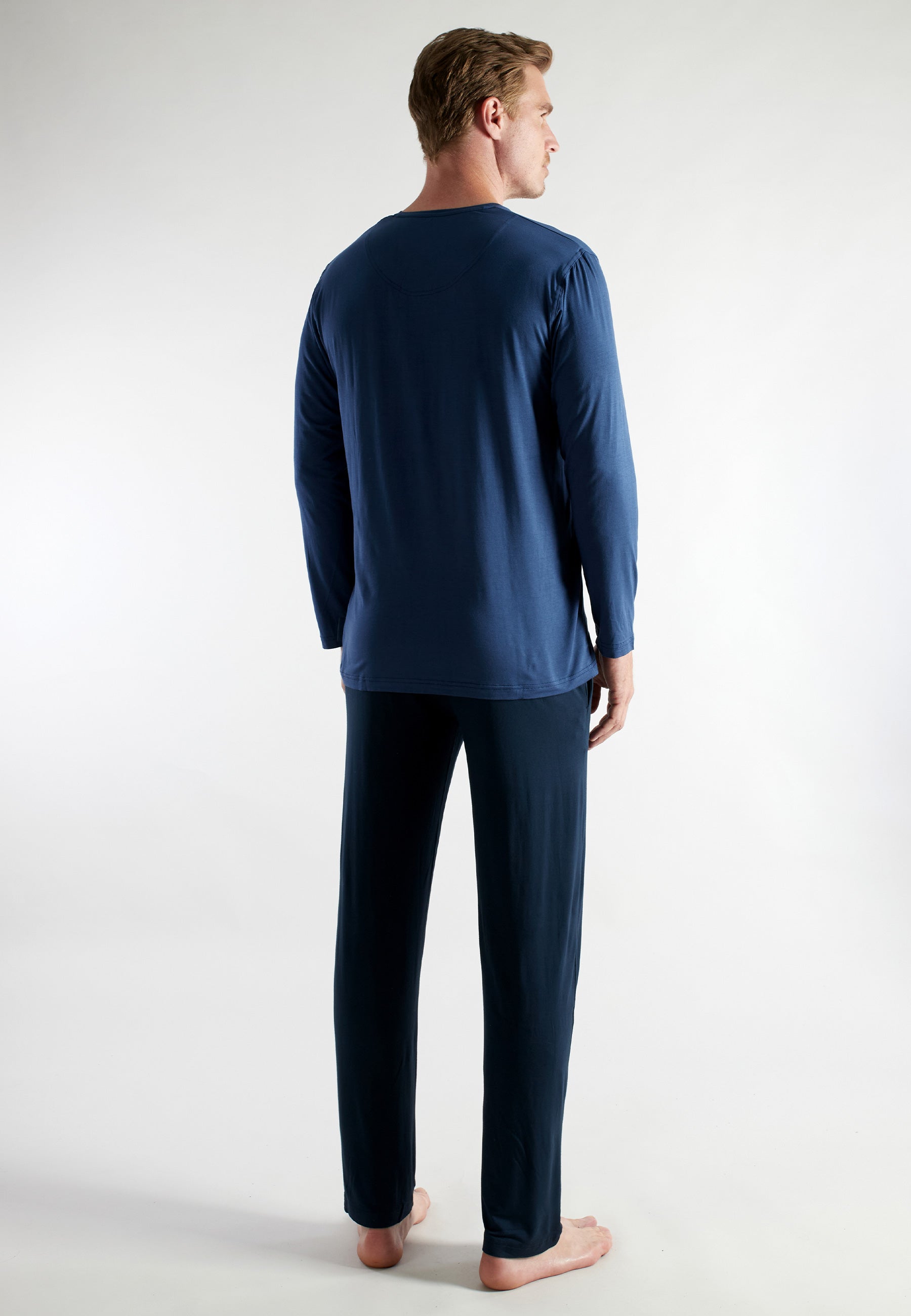 ceceba-herren-pyjama-blau-uni-bamboo-single-jersey-schlafanzug image 3