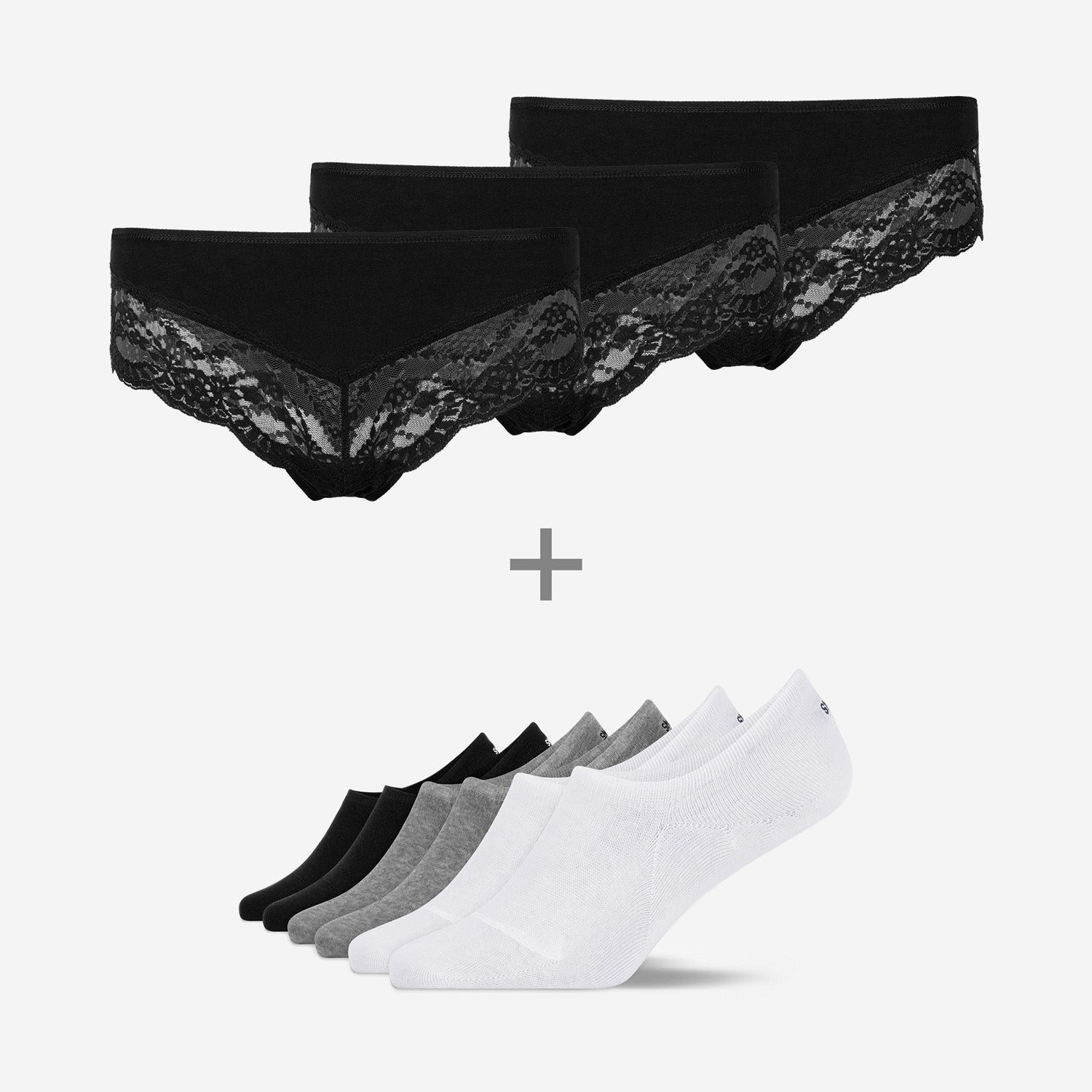 snocks-women-s-fundamental-bundle-hipster-panties-socken-set image 1